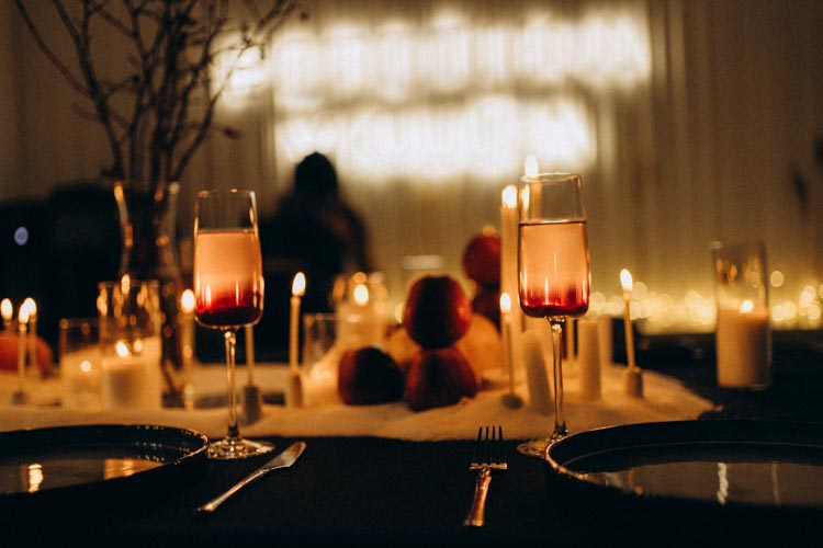 Två glas under en middag