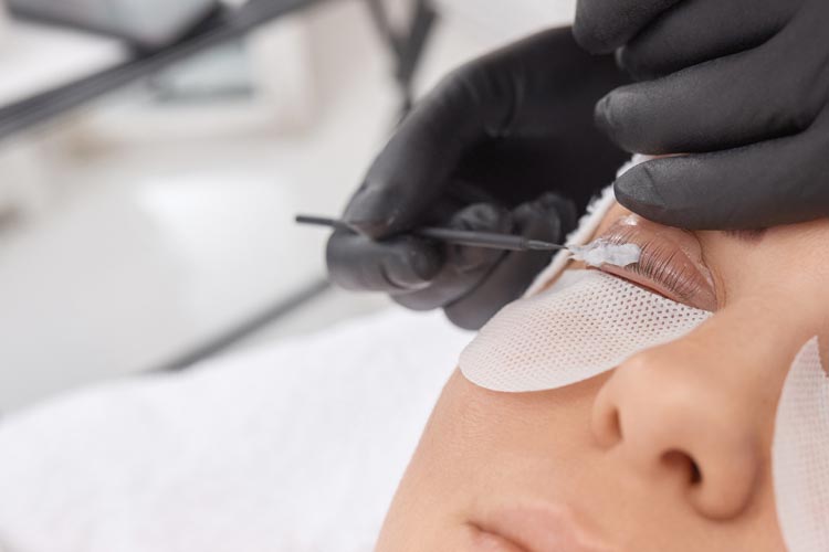 Lashlift på en kvinna